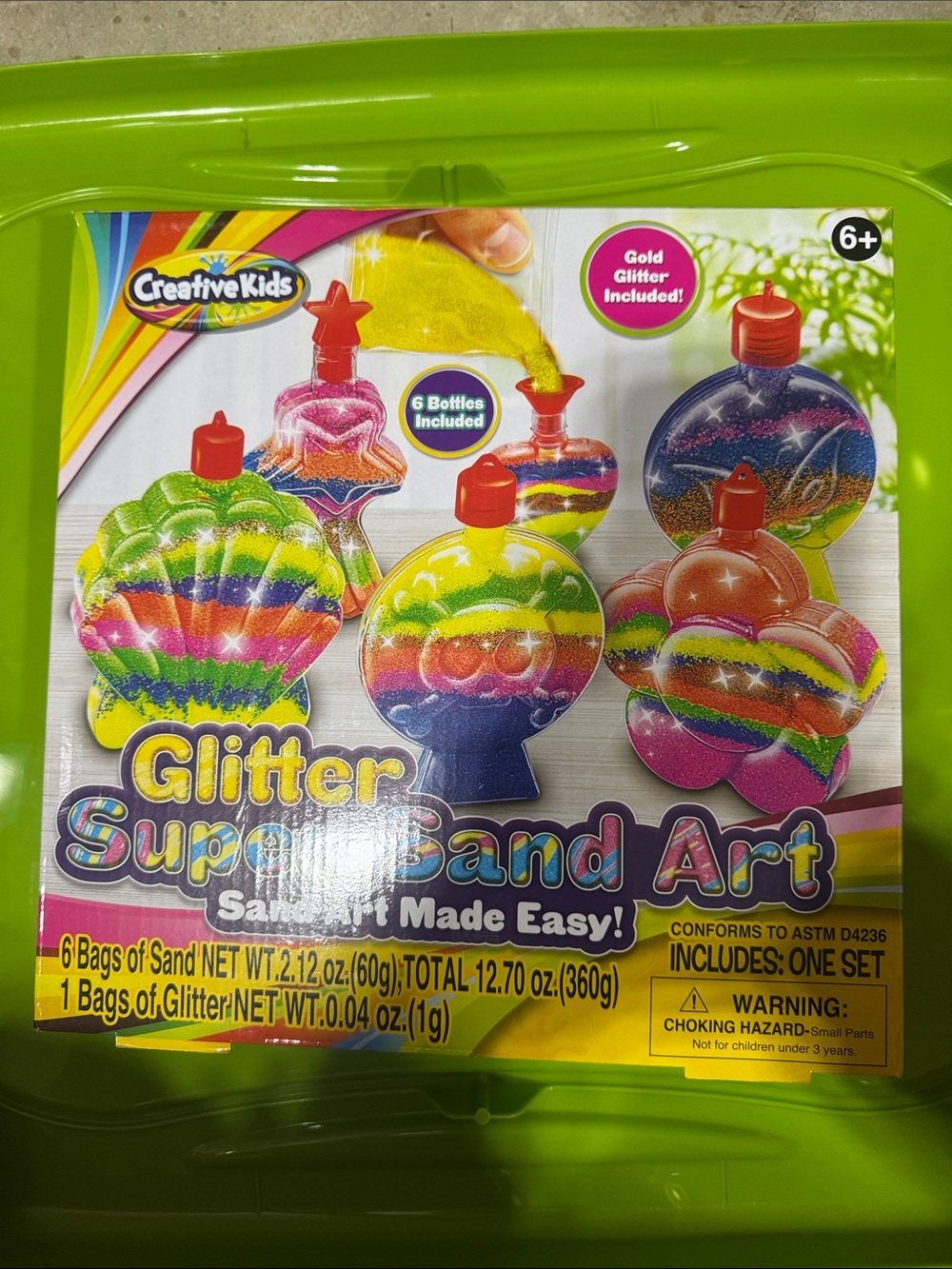 Glitter Sand Art Kit — Multicolor Bottles